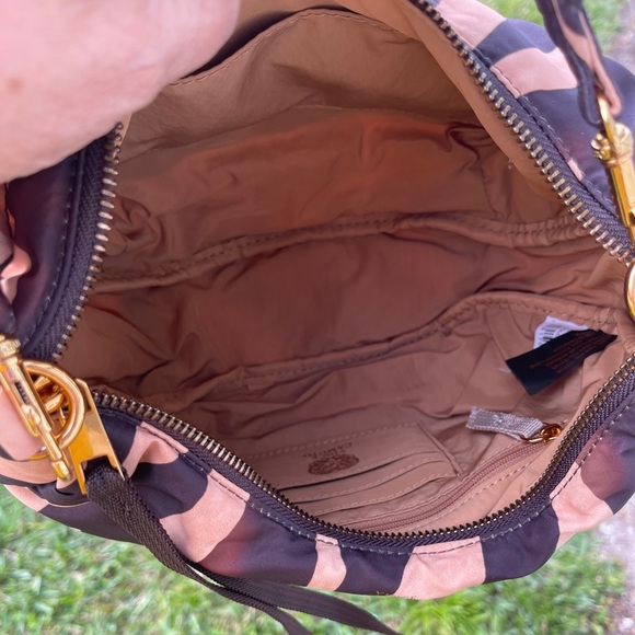 VINCE CAMUTO Washable Nylon Crossbody Harlo In Brown Zebra - Picture 7 of 12